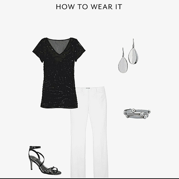 New Banana Republic Split Sleeve Sequin Tunic with Camisole - Picture 12 of 12